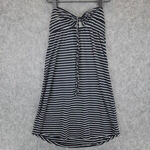 Volcom Dress Womens M Black White Halter Mind the Stripes Bandeau Summer